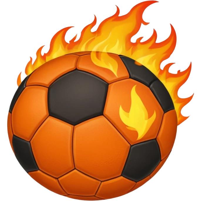 a flaming footblal emoji