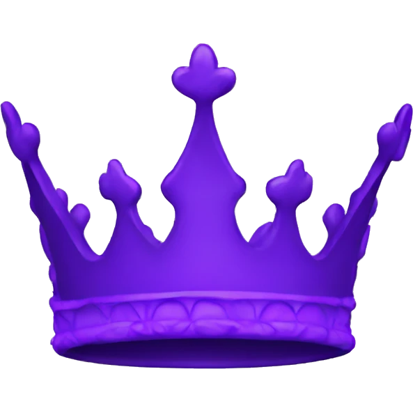 Neon purple crown on F emoji