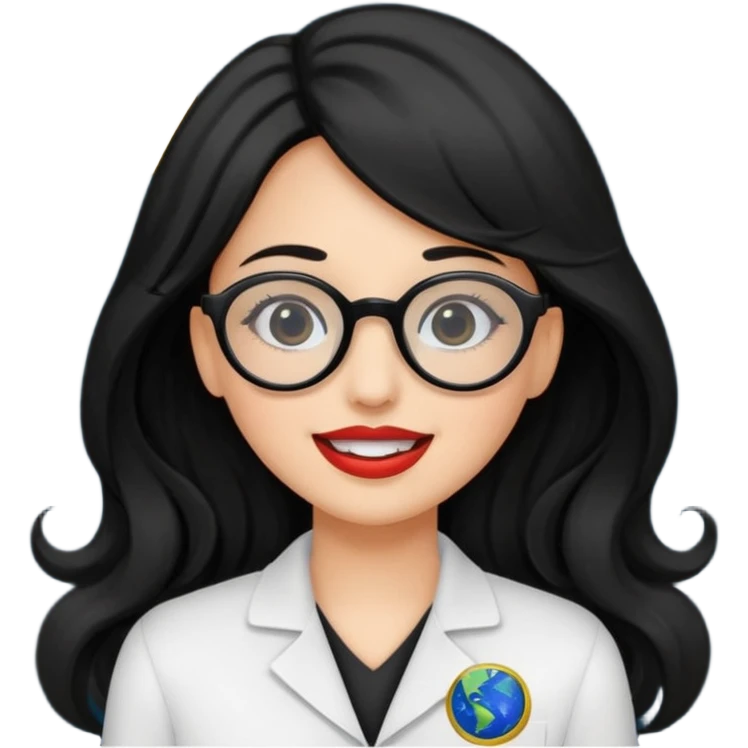 Genera emogis de 4 cuatro enfermeras de cabello negro largo, entre ellas que una tenga lentes y otra un lunar encima de los labios emoji