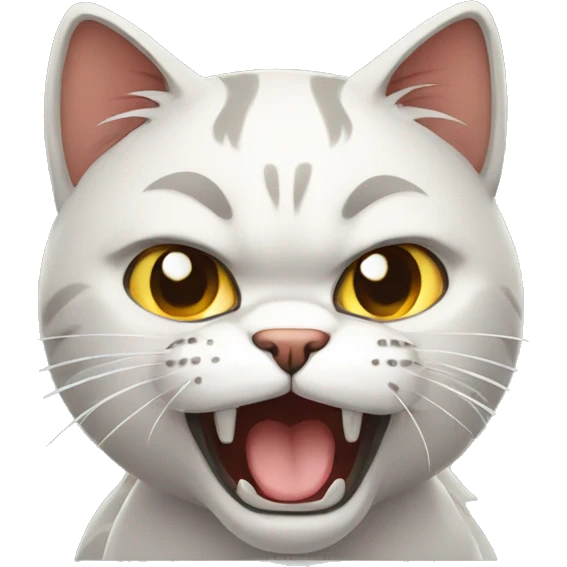 Cute angry cat emoji