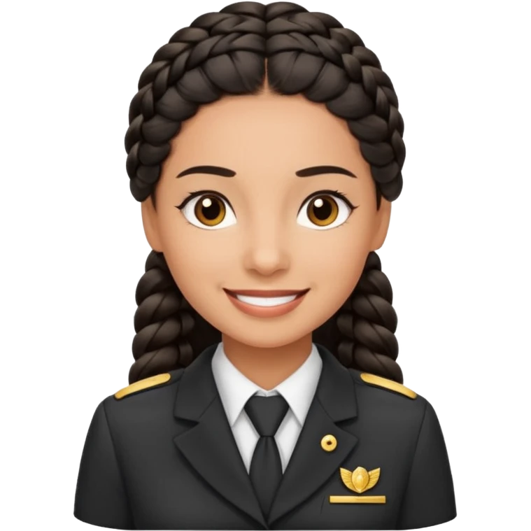 black braided haired hotel receptionist emoji