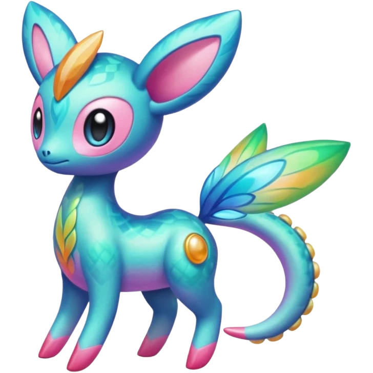 Colorful Exotic Azelf-Mezprit-Uxie-Meloetta-Vernid-Trico-Kirby-Fakémon-creature-hybrid emoji