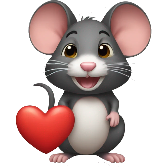 Ratón corazón  emoji
