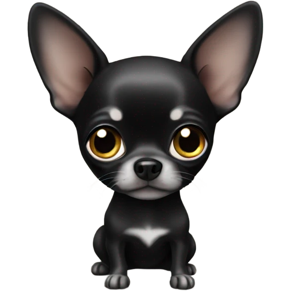Little black chihuahua  emoji