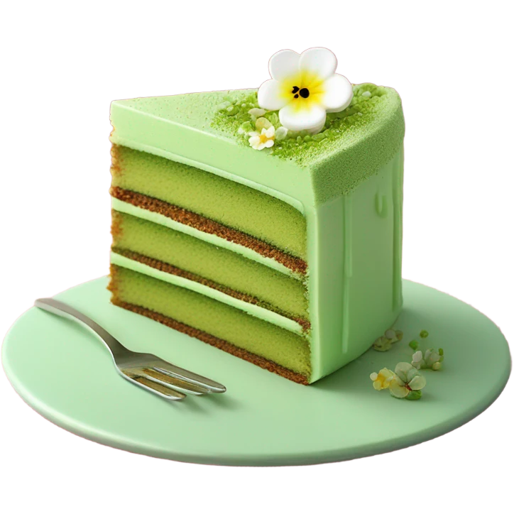 Matcha cake emoji