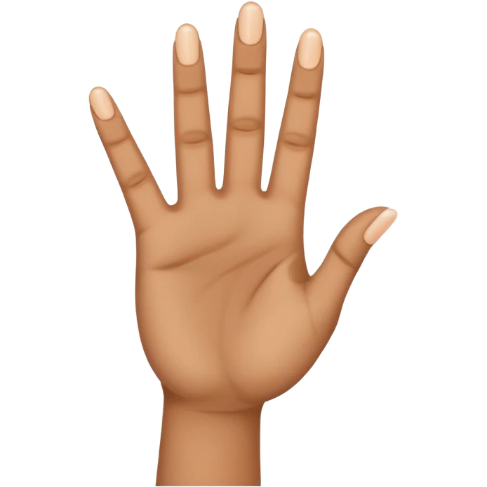 hand emoji with 3 fingers up emoji