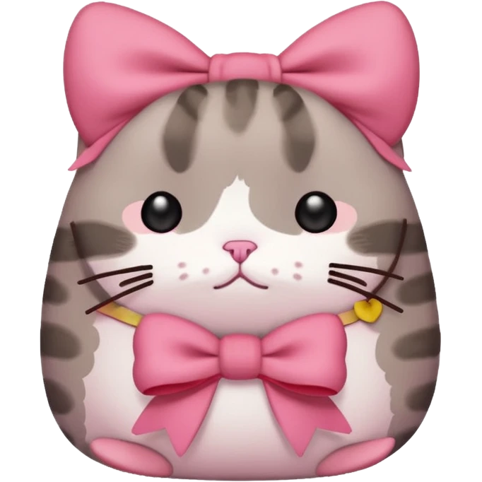 Pusheen cat hear red kawaii emoji
