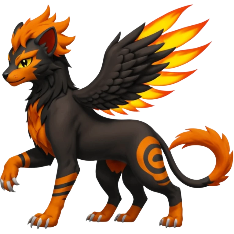 Houndoom-Tigress-Luxray-Trico-Gryphon-fusion (full body) emoji
