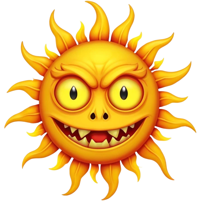 Scary sun minster emoji