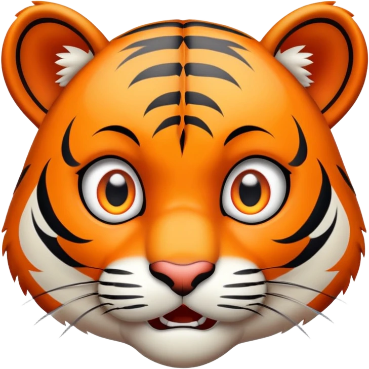 scared terrified tiger face with wide eyes for Twitch emote emoji