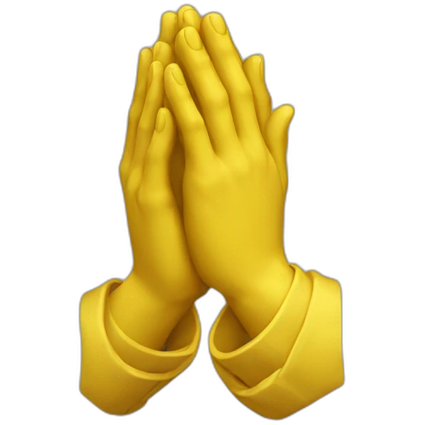 yellow Praying hands emoji