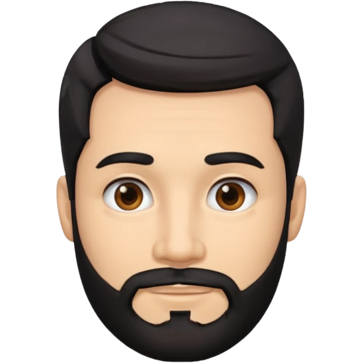 Change gender to male black hair with gray streaks and dimples in each cheek and well trimmed beard emoji