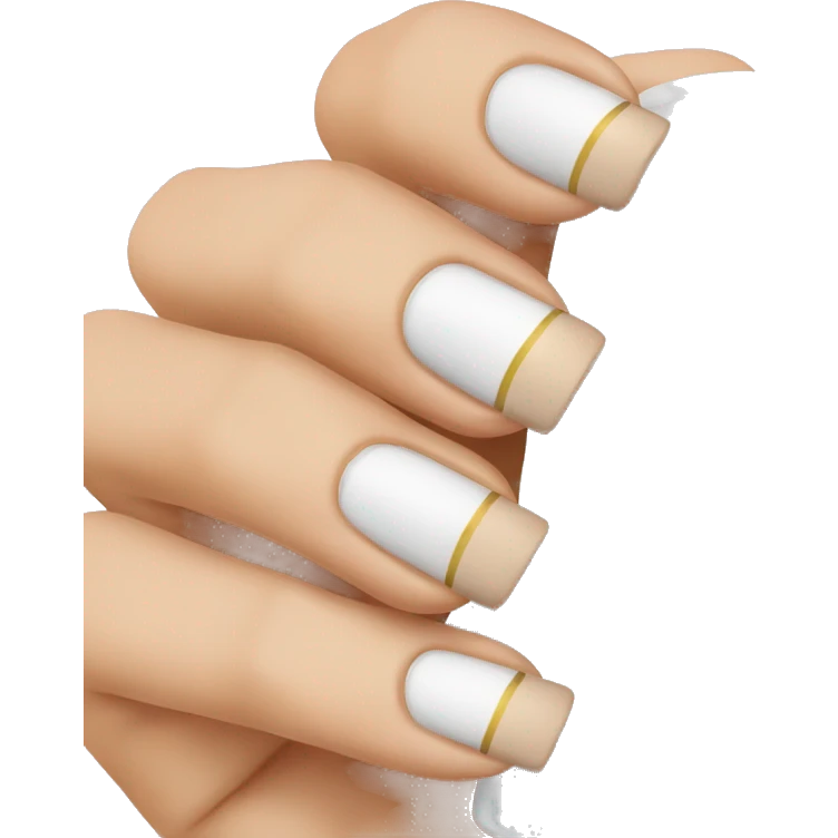 french tip nails emoji
