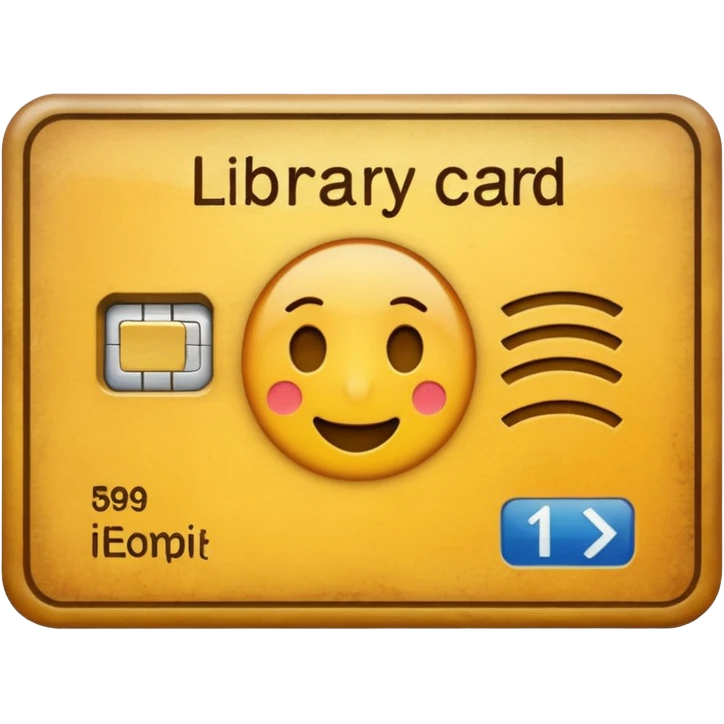 Library card
 emoji