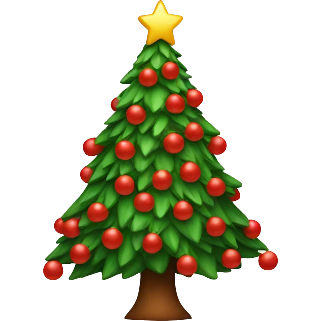 Red Christmas tree emoji