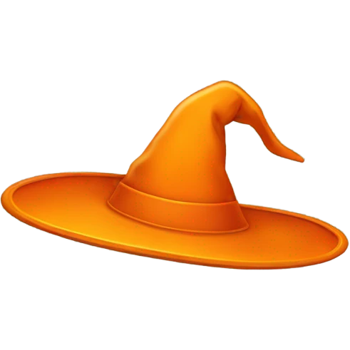Orange witch hat emoji