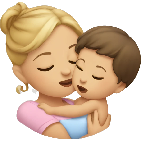 baby kissing mommy emoji