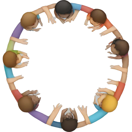 people in circle holding hands emoji