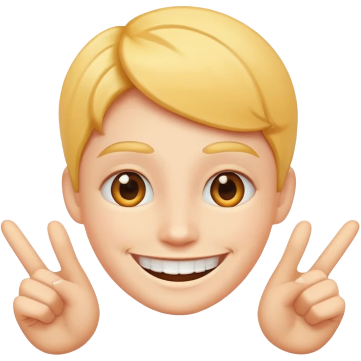 V shaped smile emoji