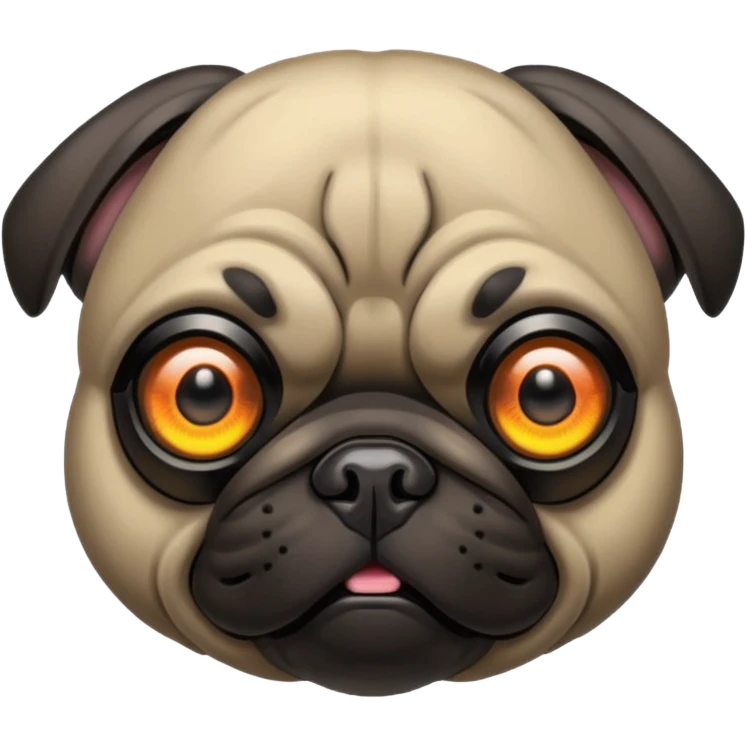 Make me cyberpunk pug emoji
