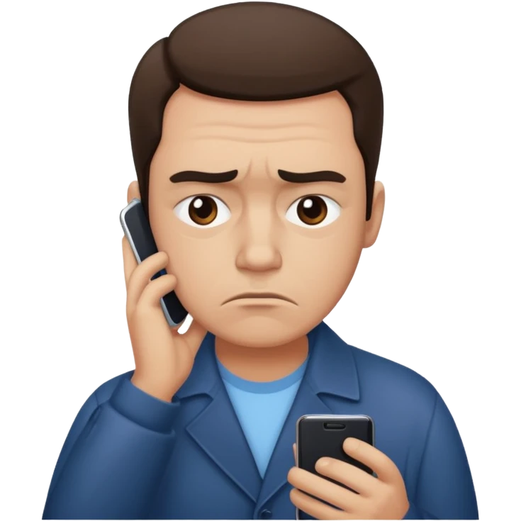 An 😀 with mobile sad emoji