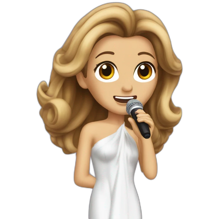 Céline Dion singing emoji