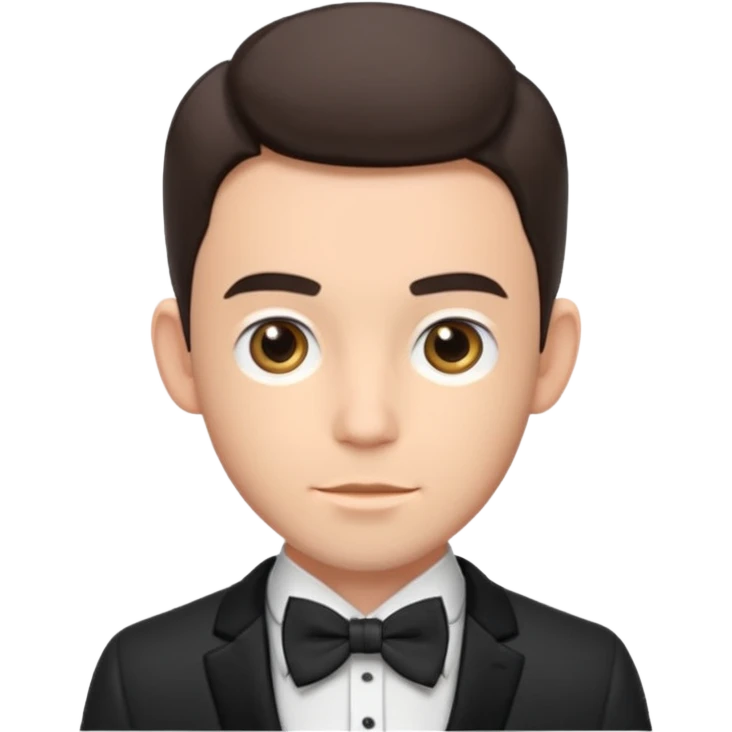 Jonathan Bailey with suit with bow tie emoji