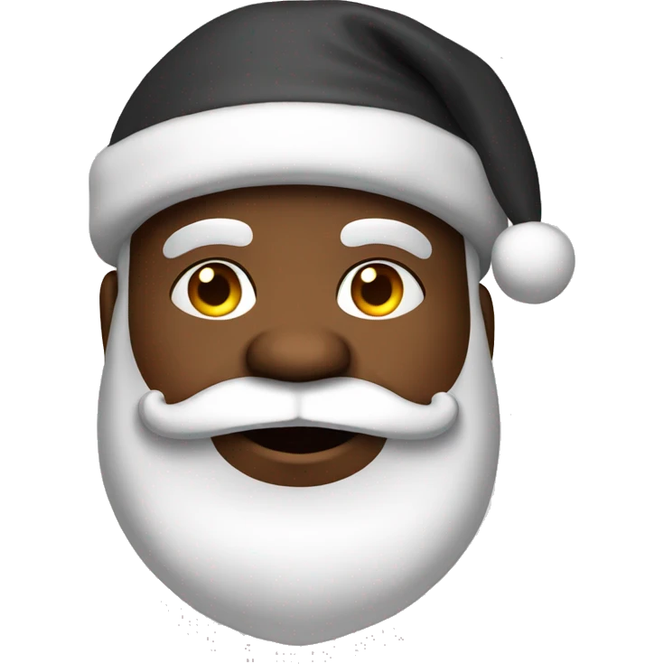 fat african american santa  emoji