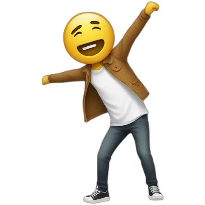 Homme qui fait un dab emoji