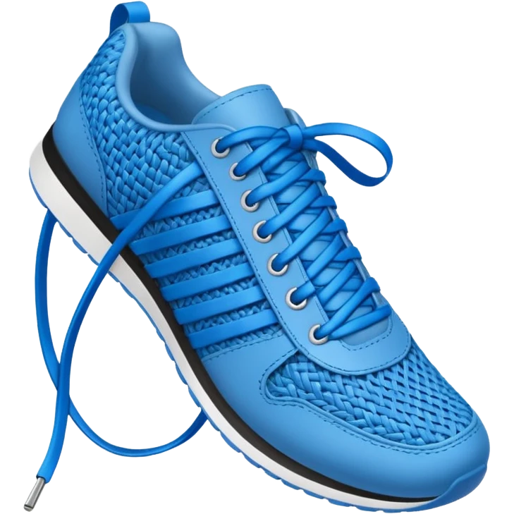 make an emoji of blue shoe laces only emoji