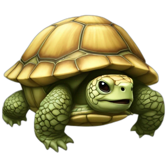 Tortue sur un balene emoji