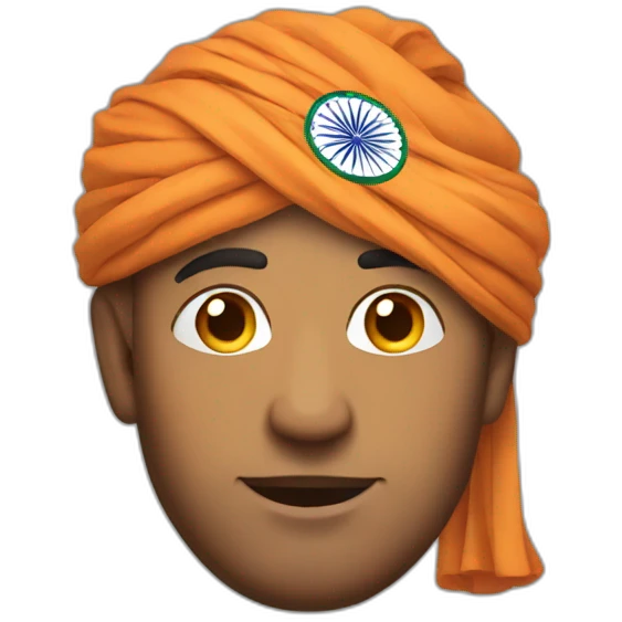 man from india in traditional headgear emoji