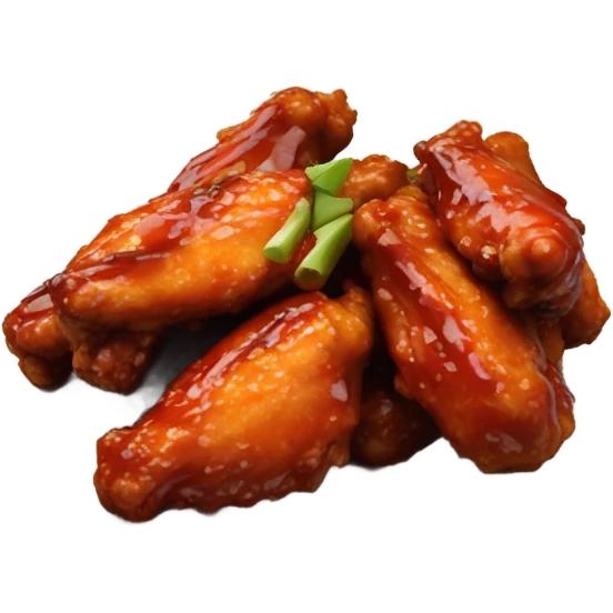 Hot wings on plate emoji