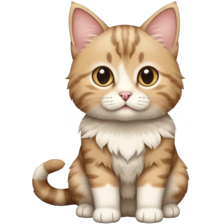 full body of baby American Bobtail cat  emoji