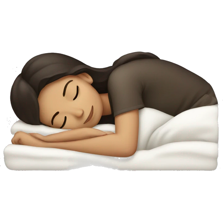 Brunette girl sleeping emoji