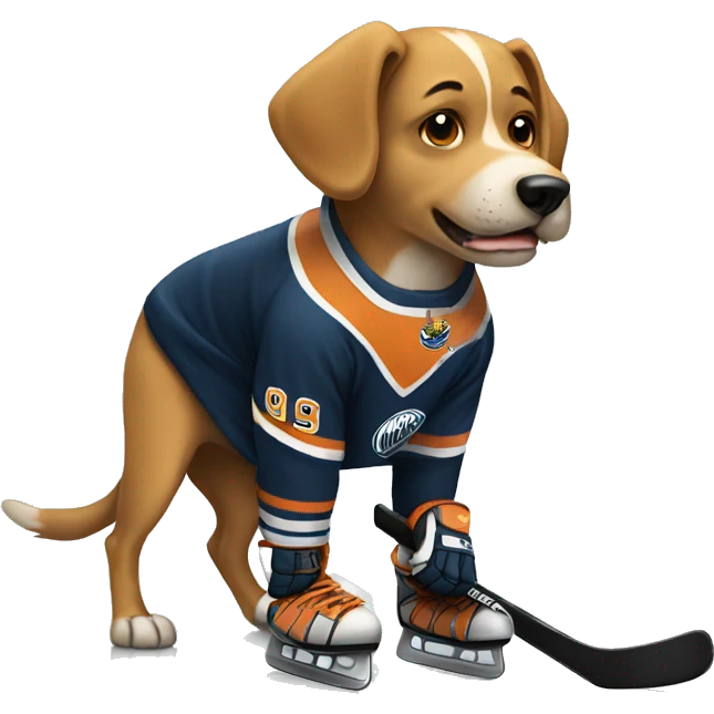 Hockey dog emoji