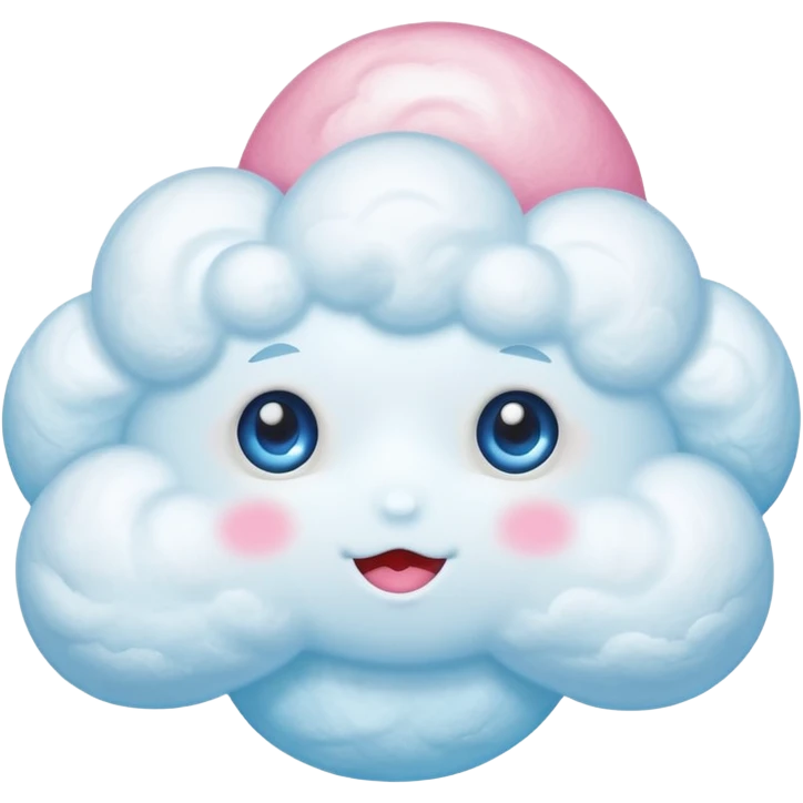cute big White Cloud, eyes emoji