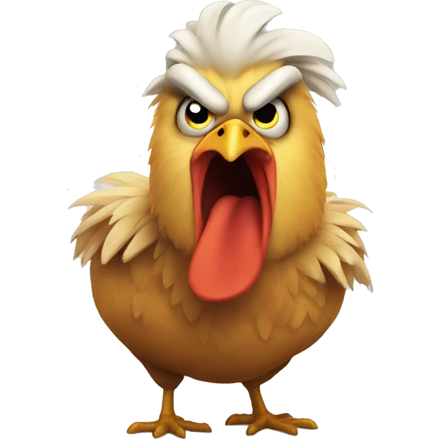 Angry chicken emoji