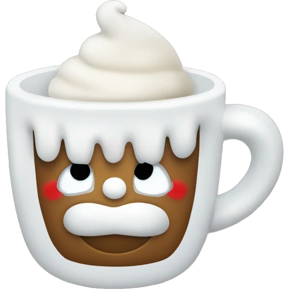 Weihnachtstasse mit Schneeflocken  emoji