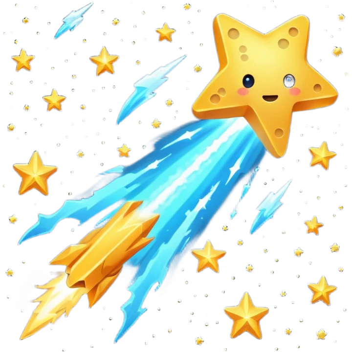 Asteriod emoji make it Falling like a shooting star emoji