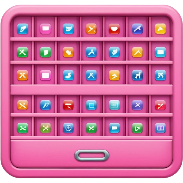 pink app drawer  emoji