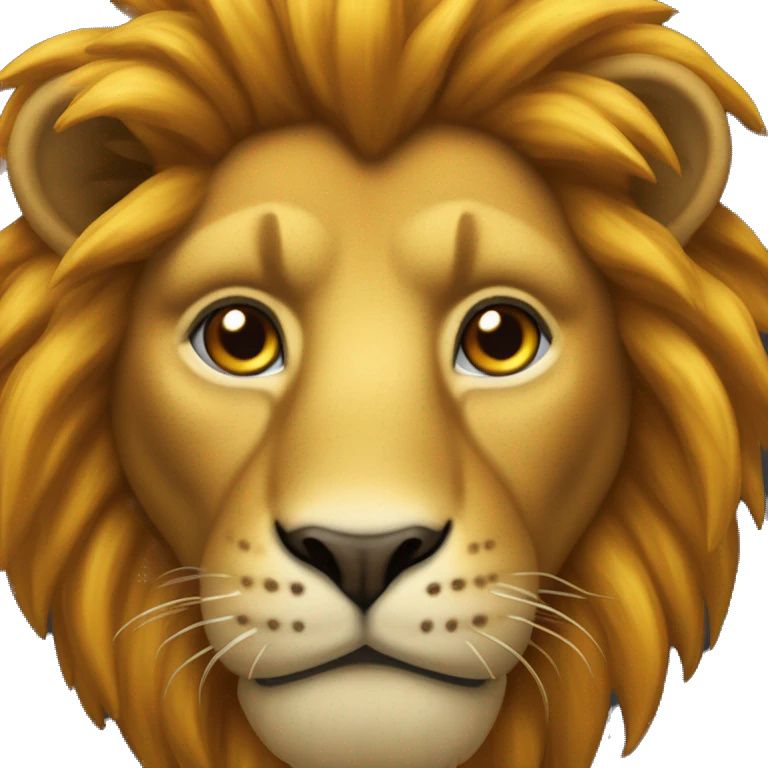 Tête de lion enflammé  emoji