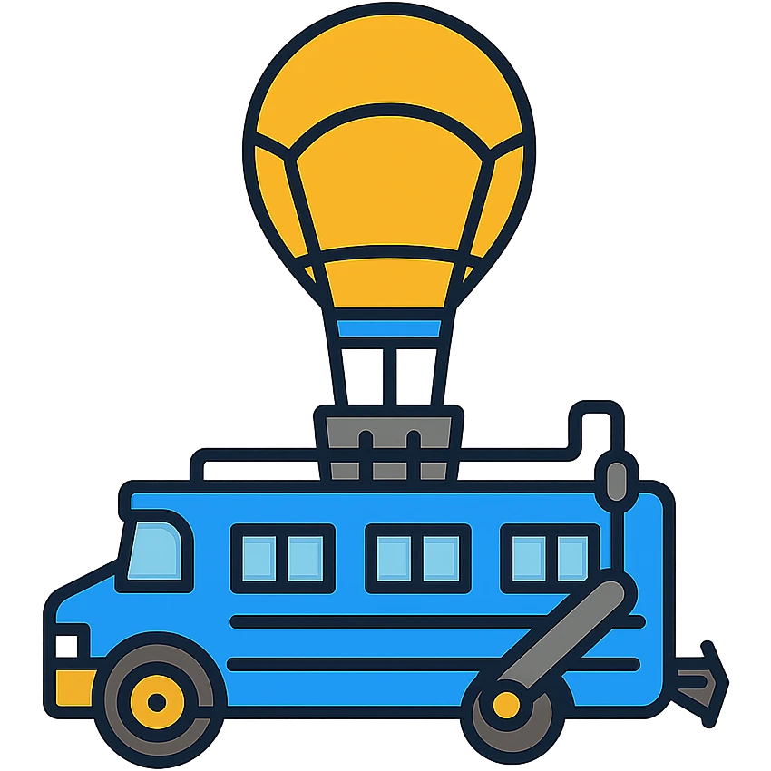 Fortnite battle bus in color outline icon style emoji