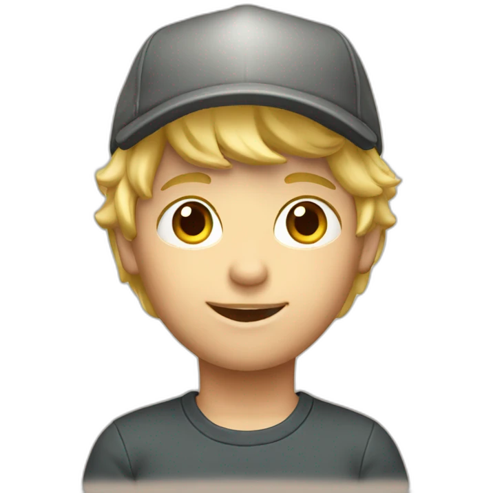 blond boy cap emoji