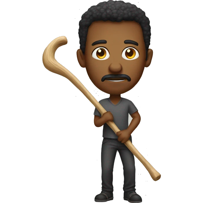 man with big stick emoji