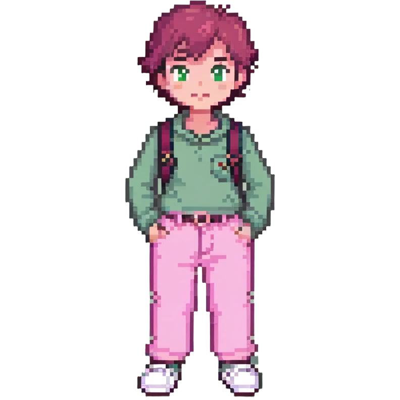 a boy in pink pants emoji