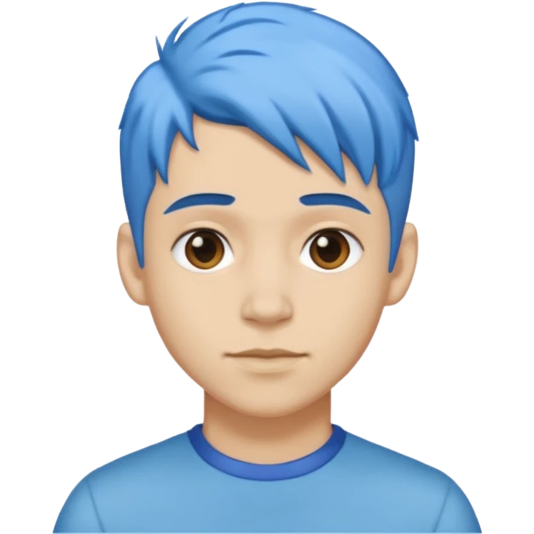 blue haired gay person emoji