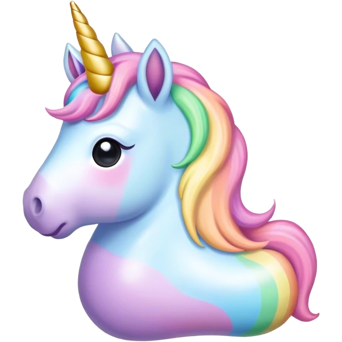 Rainbow pastel unicorn poop emoji