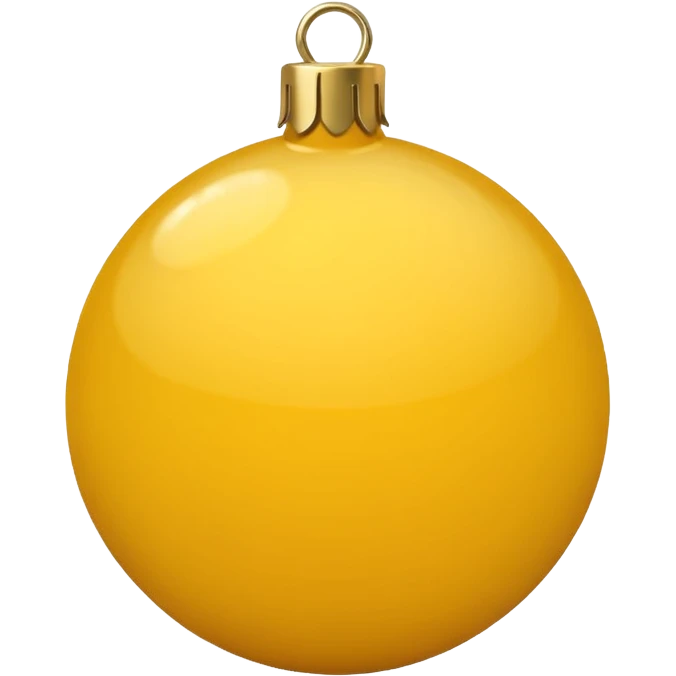 christmas ball yellow emoji