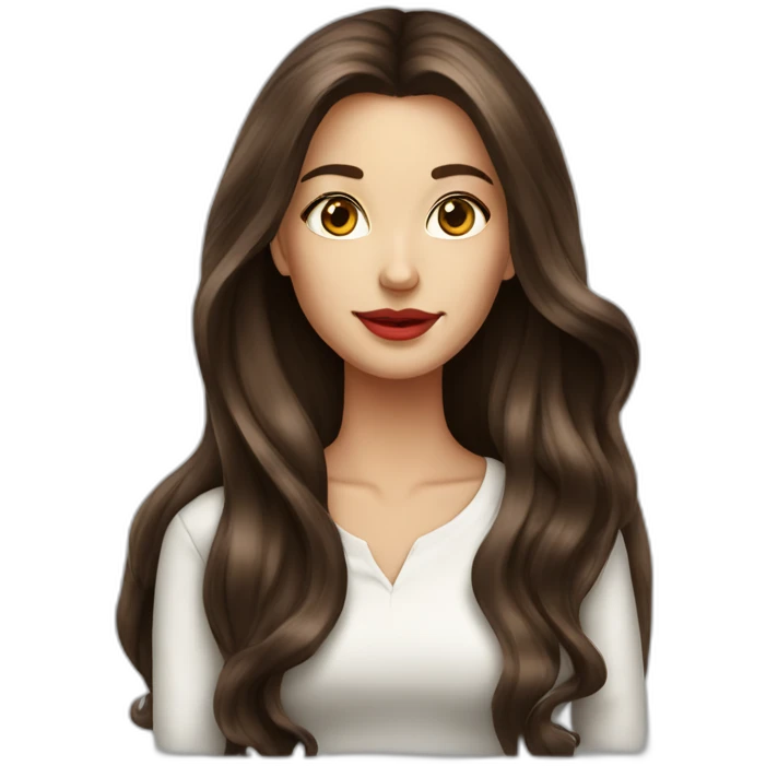 Brunette-girl-long-hair-old-money-fashion-style-red emoji